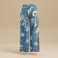 Women's high waist floral print denim jeans back view
